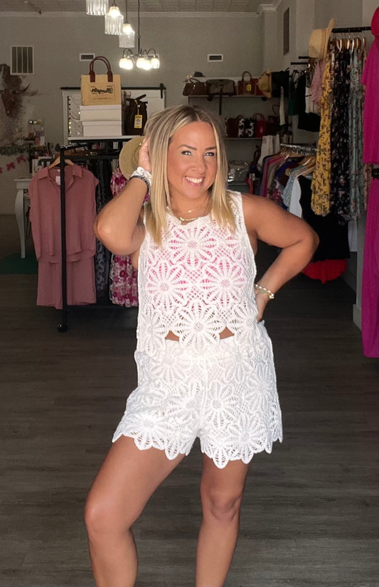 Crochet Dreams Tank // White