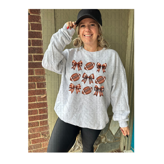 PREORDER : Retro Bow Footballs #1 // Graphic Sweatshirt