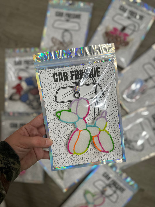 Balloon Animal (Rainbow) // Car Freshie