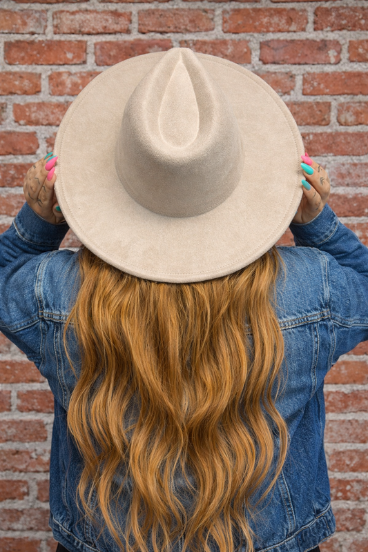 Light Suede Brim Hat // Khaki