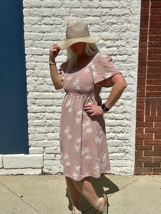 Salty Air Sweetheart Dress // Beige