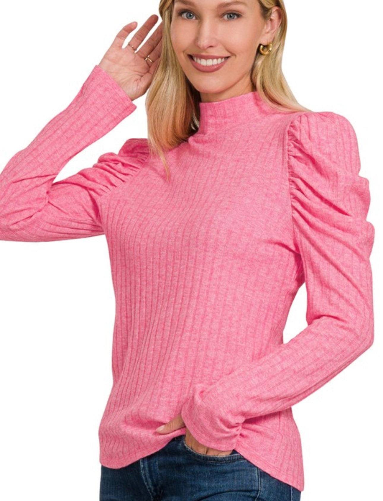 Lover Girl Puff Sleeve // Fuchsia