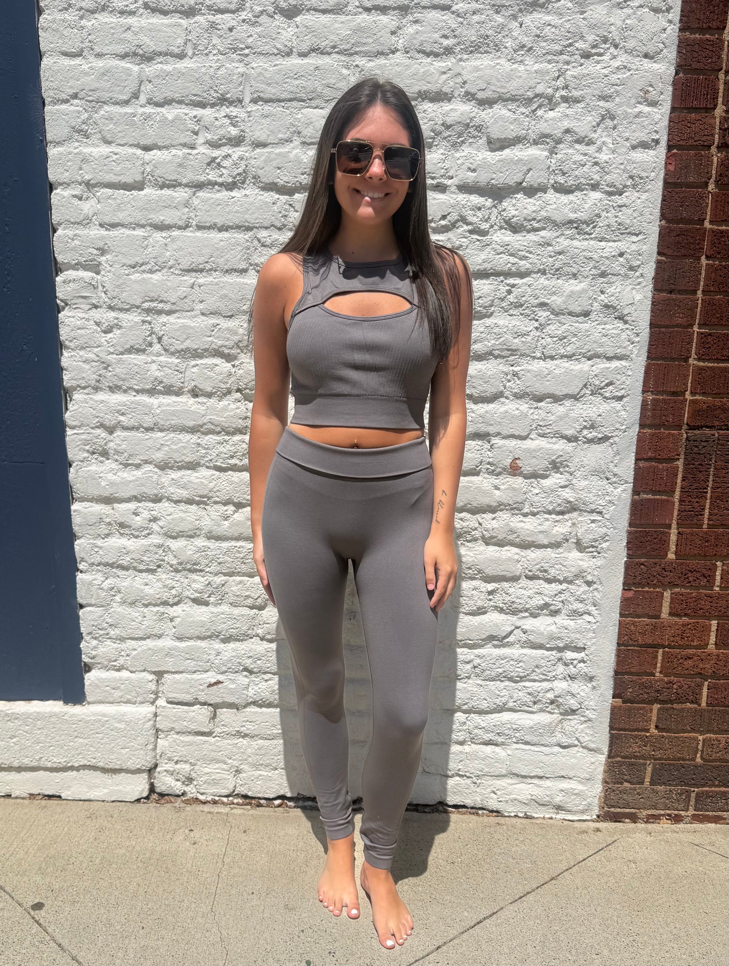 Cutout Confidence Top // Charcoal