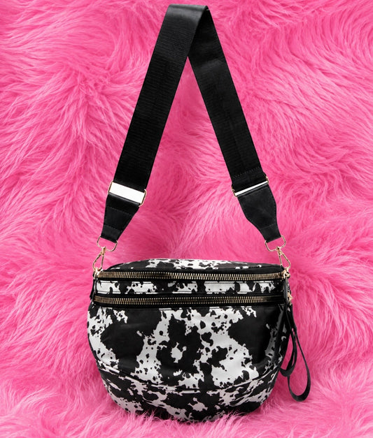 The Morgan Sling Bag // Black Cow