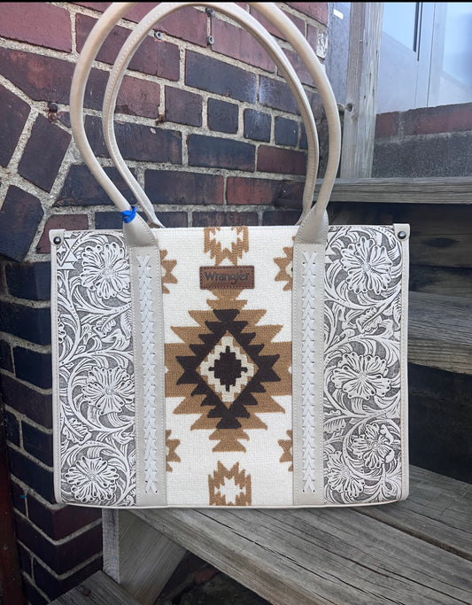 Large Beige Wrangelr Tote Bag