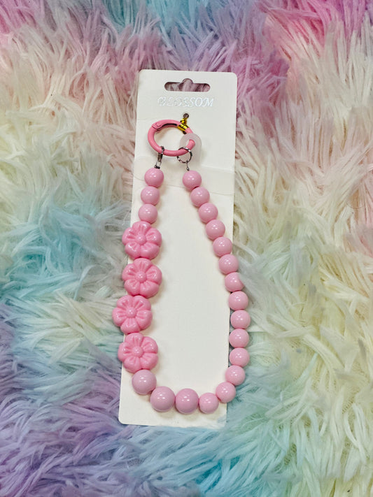 Flower Pop Keychain / Phone Charm // Pink