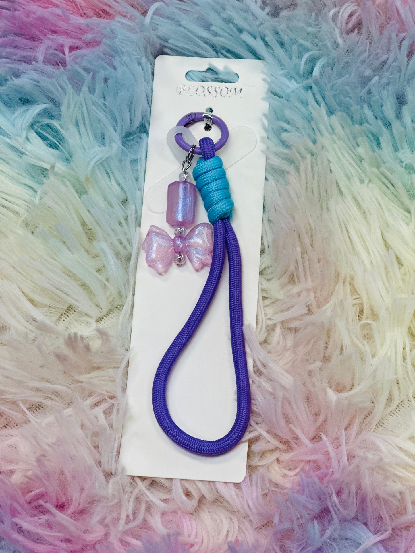Bow Keychain / Phone Charm // Purple