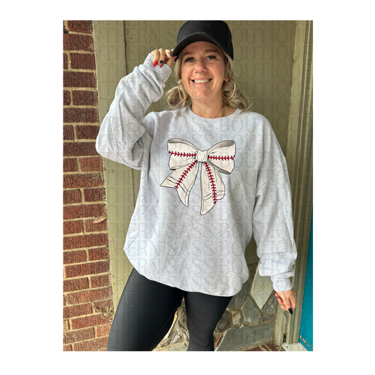 PREORDER : Baseball Bow // Graphic Sweatshirt
