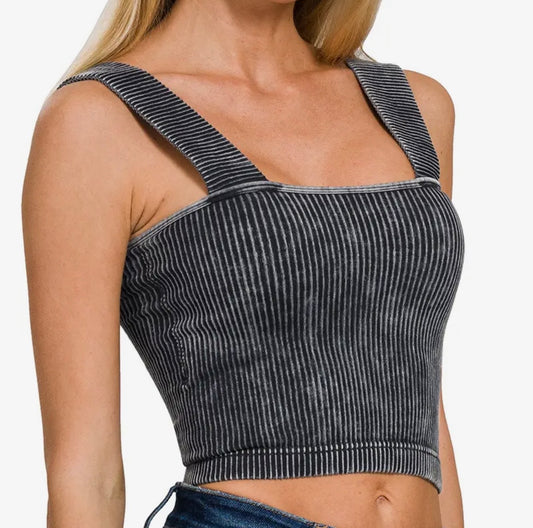 Square Neck Brami // Black