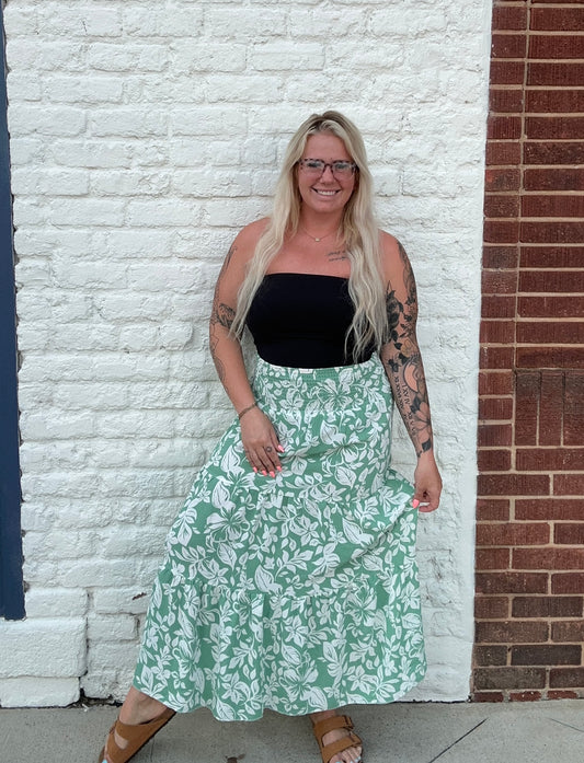 Tropic Time Skirt // Green