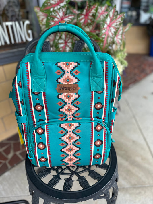 Callie Wrangler Bookbag / Diaper Bag / Teal