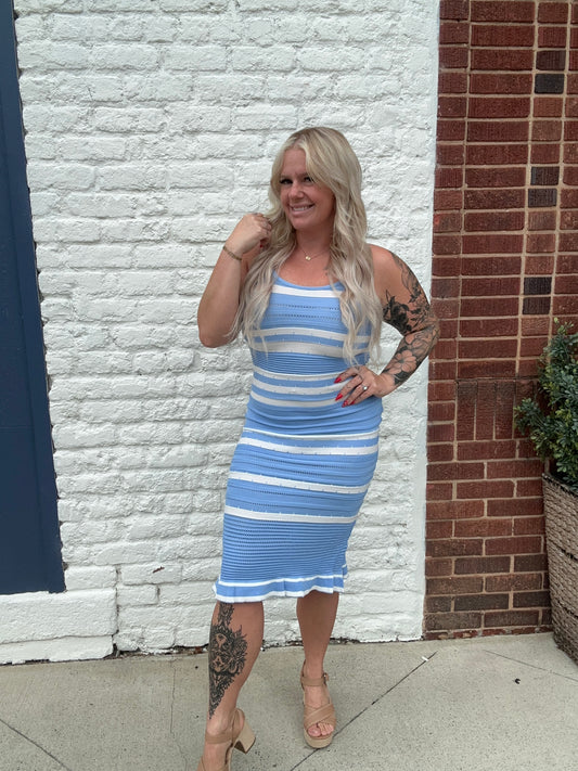 Island Groove Dress // Sky