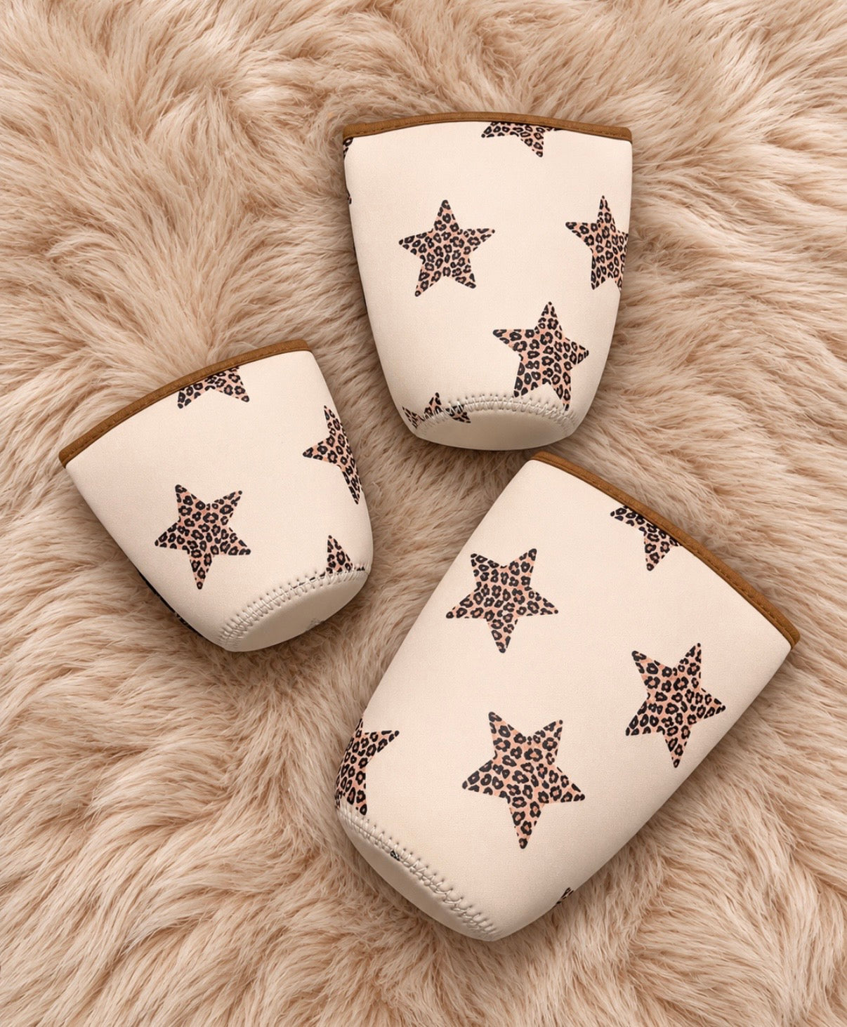 Cheetah Star Koozie