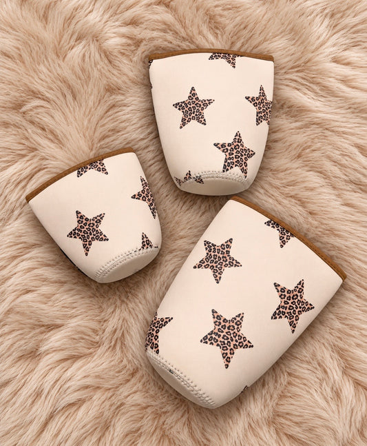 Cheetah Star Koozie