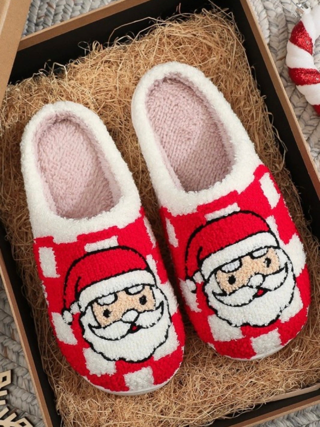 Red Santa Slippers