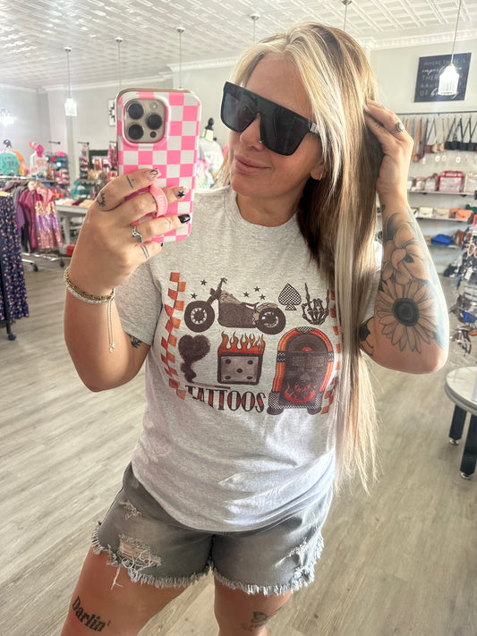 Retro Bike - Ash // Graphic Tee