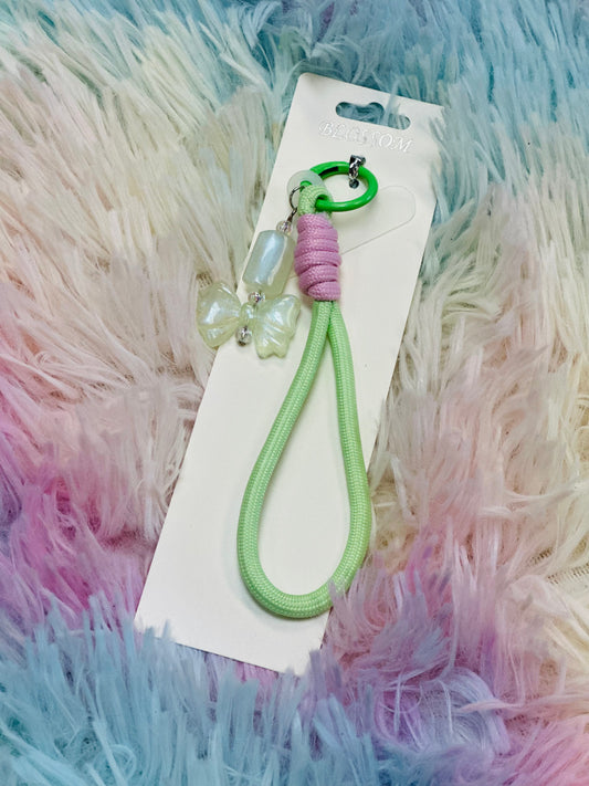 Bow Keychain / Phone Charm // Green