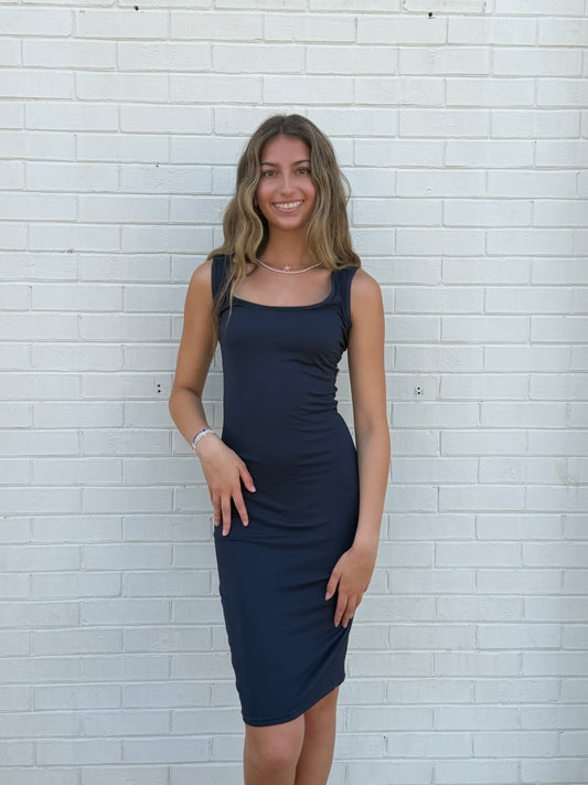 Easy Living Tank Dress // Navy
