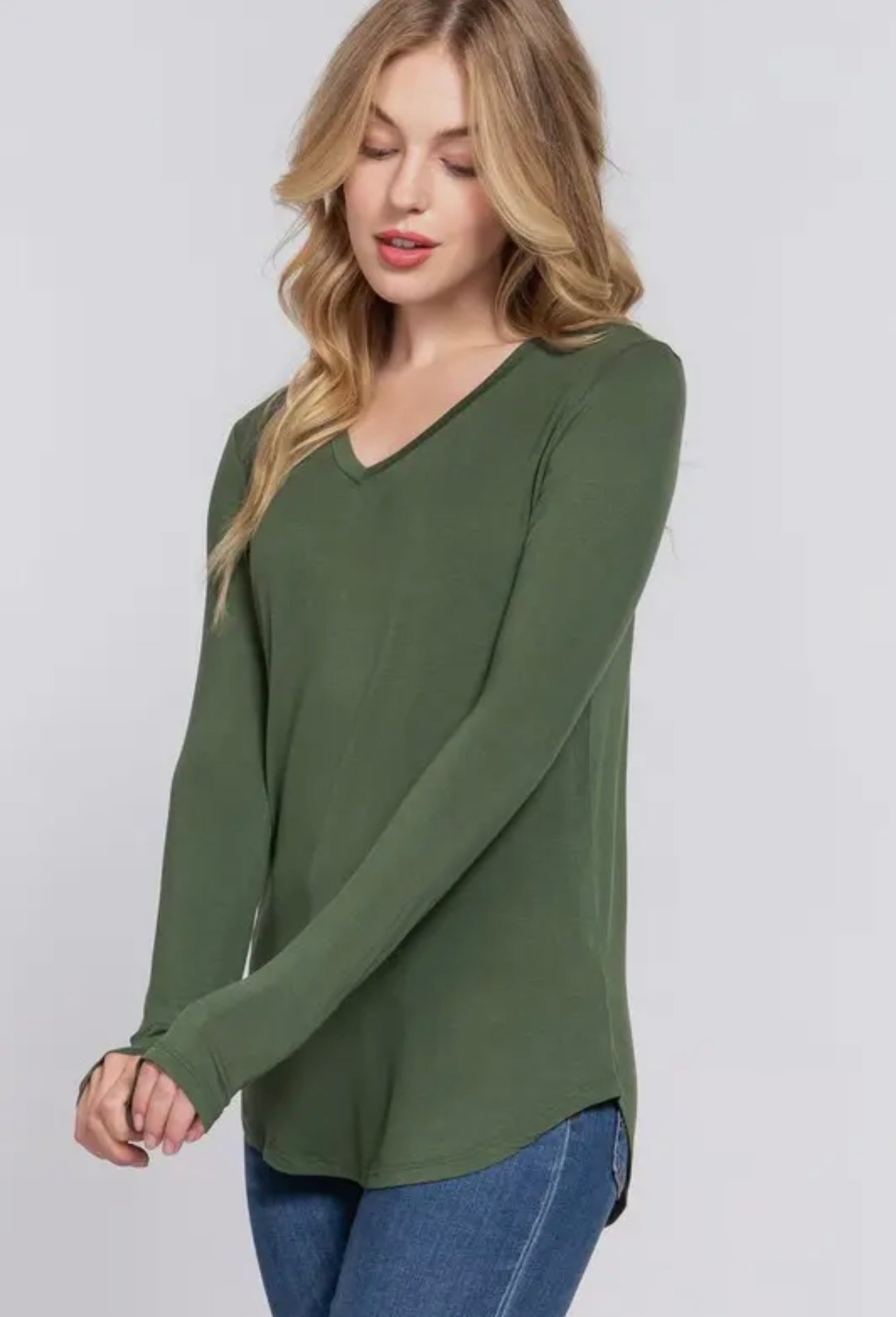 V-Neck Tunic // Olive