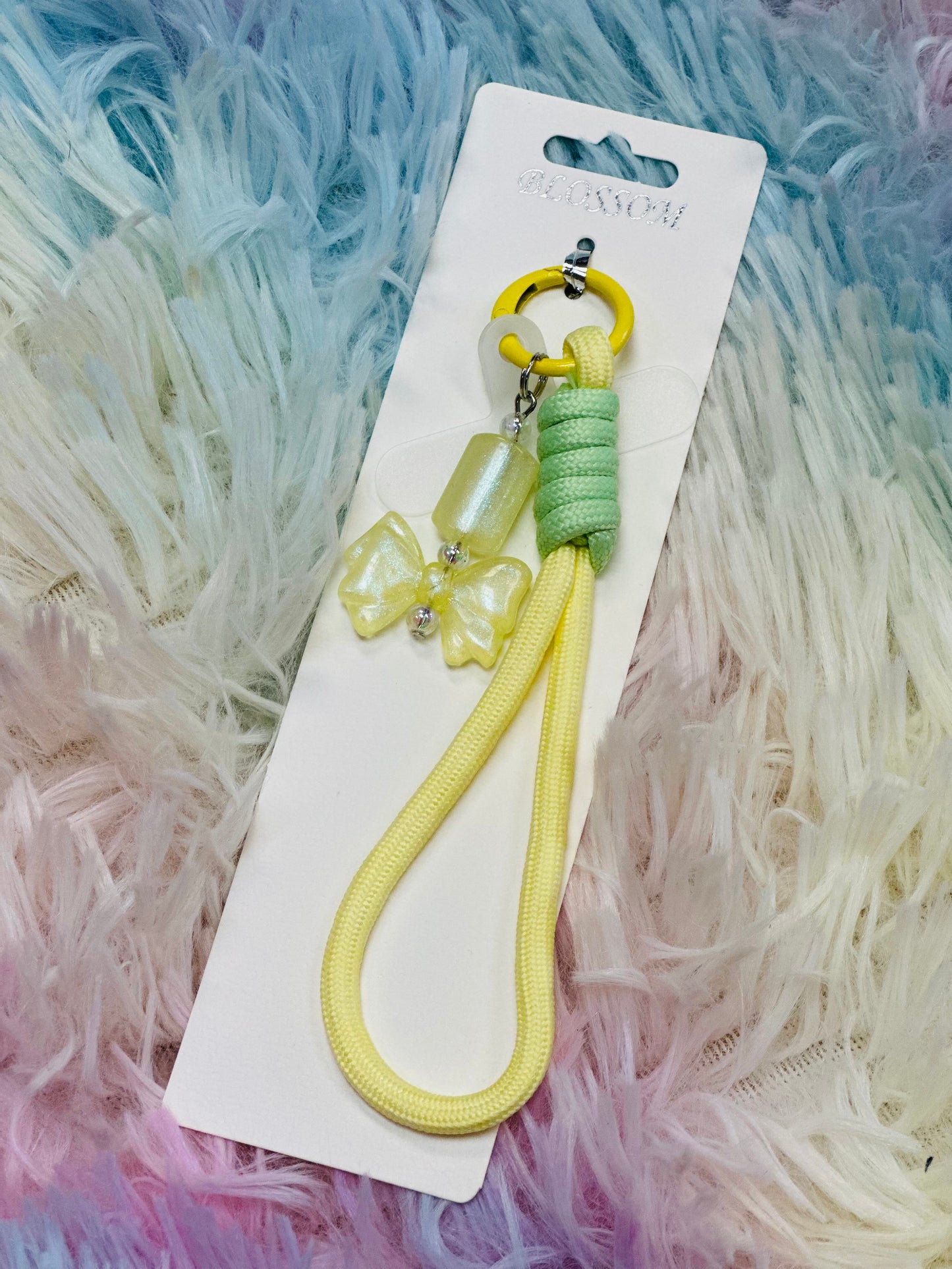 Bow Keychain / Phone Charm // Yellow