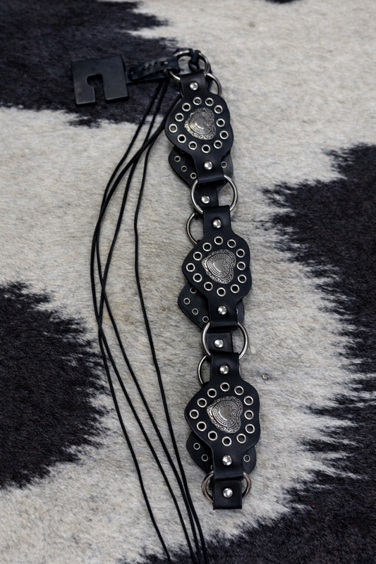 Heart Concho Belt // Black