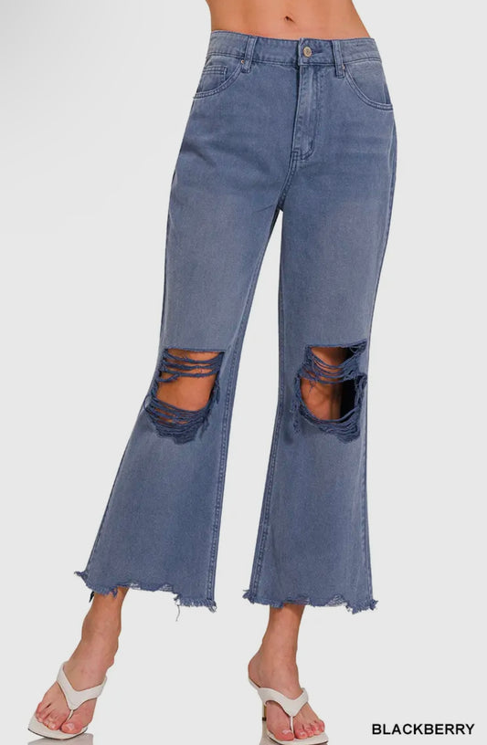 Blackberry Distressed Denim