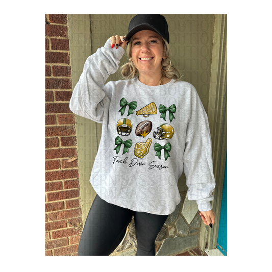 PREORDER : Green Bay Packers - Football Game Day Coquette // Graphic Sweatshirt