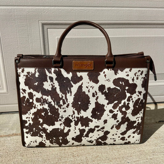 Large Cow Print Wrangler Tote 