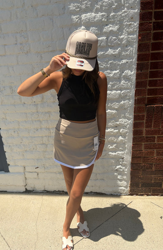 Court Side Skort // Khaki