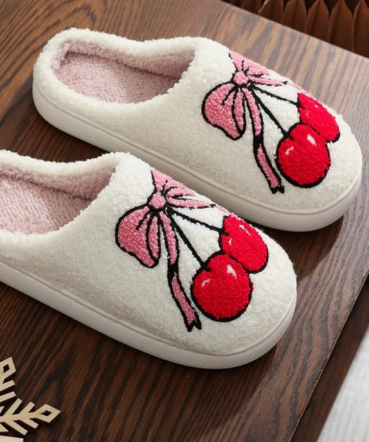 Cherry Bow Slippers