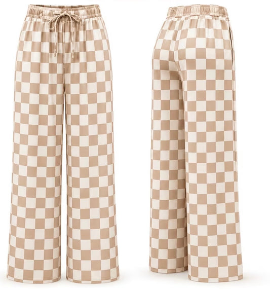 Khaki Checkered Pants