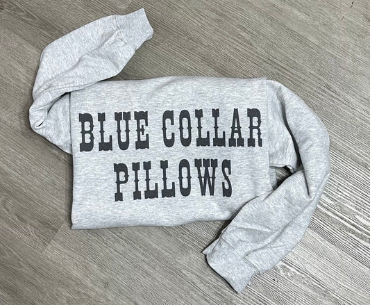 Blue Collar Pillows// Graphic Sweatshirt