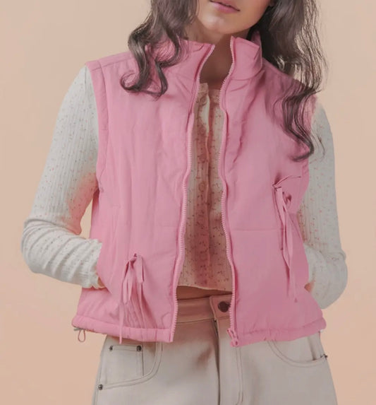 Mock Neck Puffer Vest