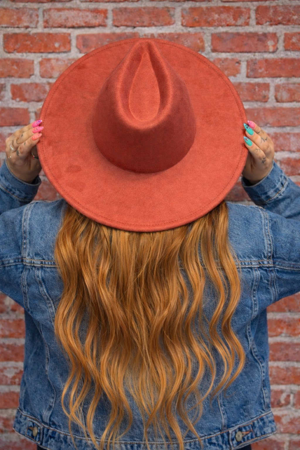 Light Suede Brim Hat // Muted Raspberry