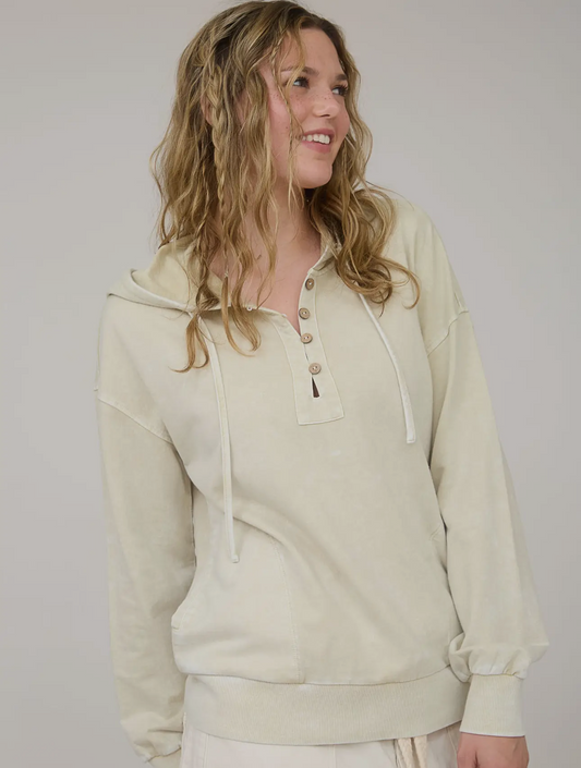 Acid Wash Sweatshirt Oatmeal