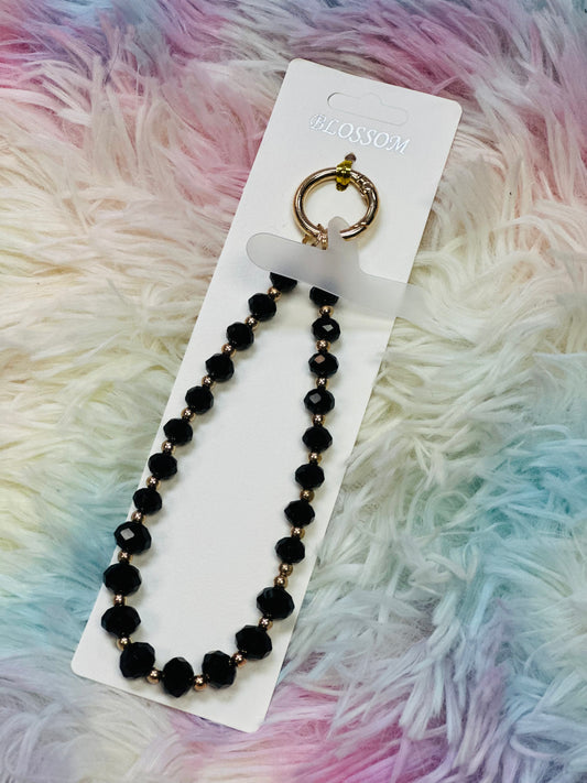 Sparkle Keychain / Phone Charm // Black