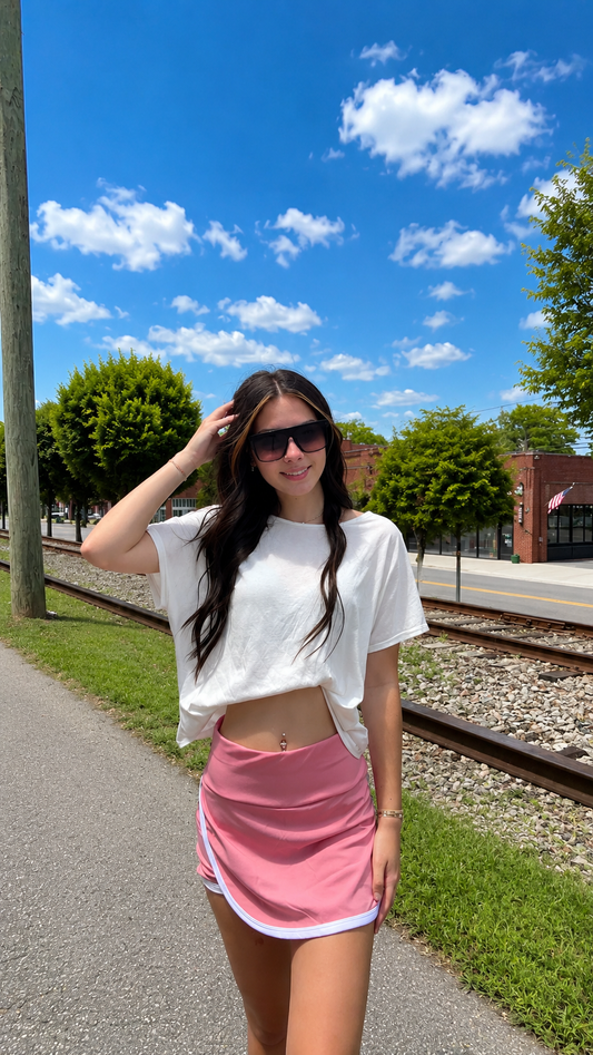 Court Side Skort // Pink