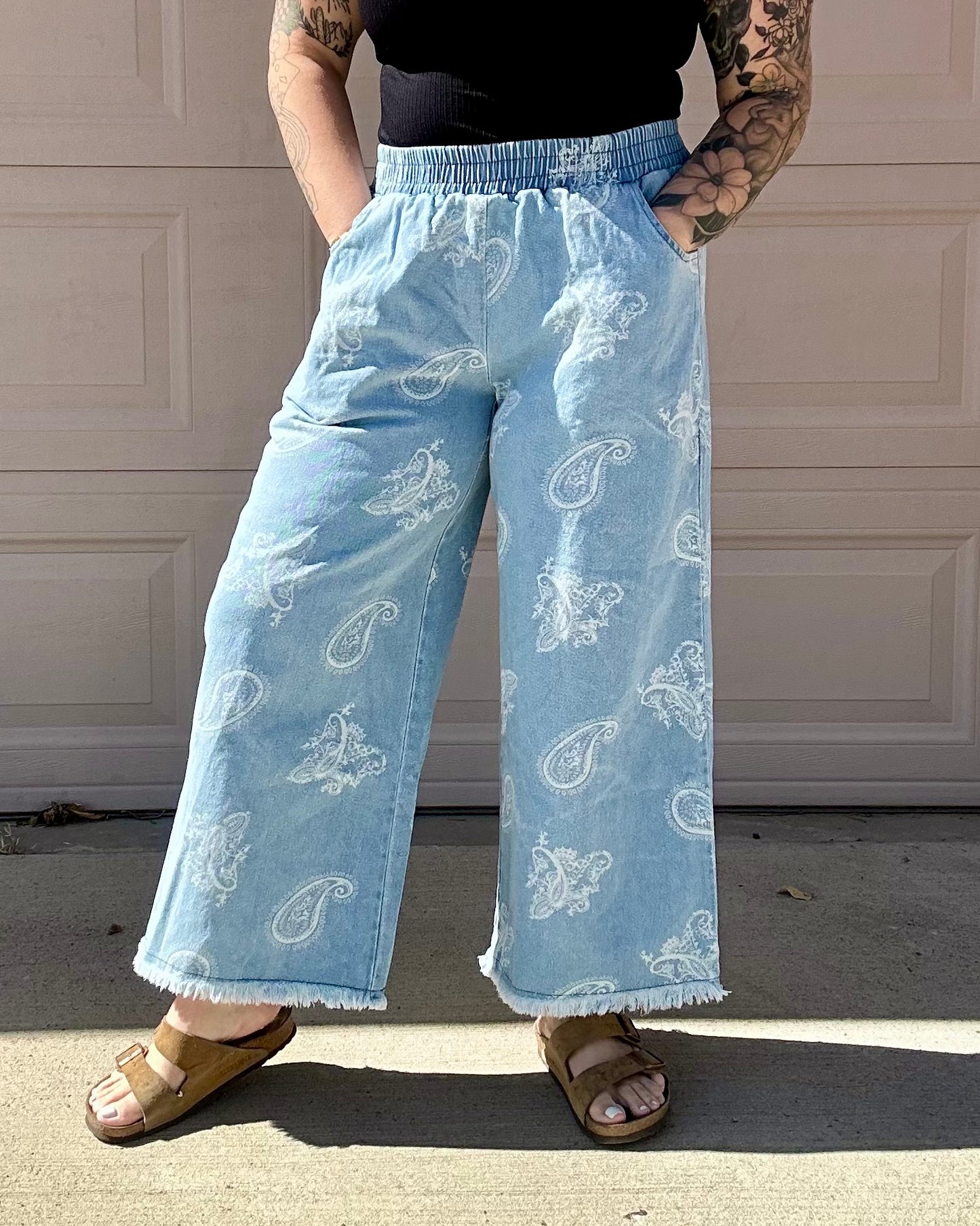 Paisley Denim Pants