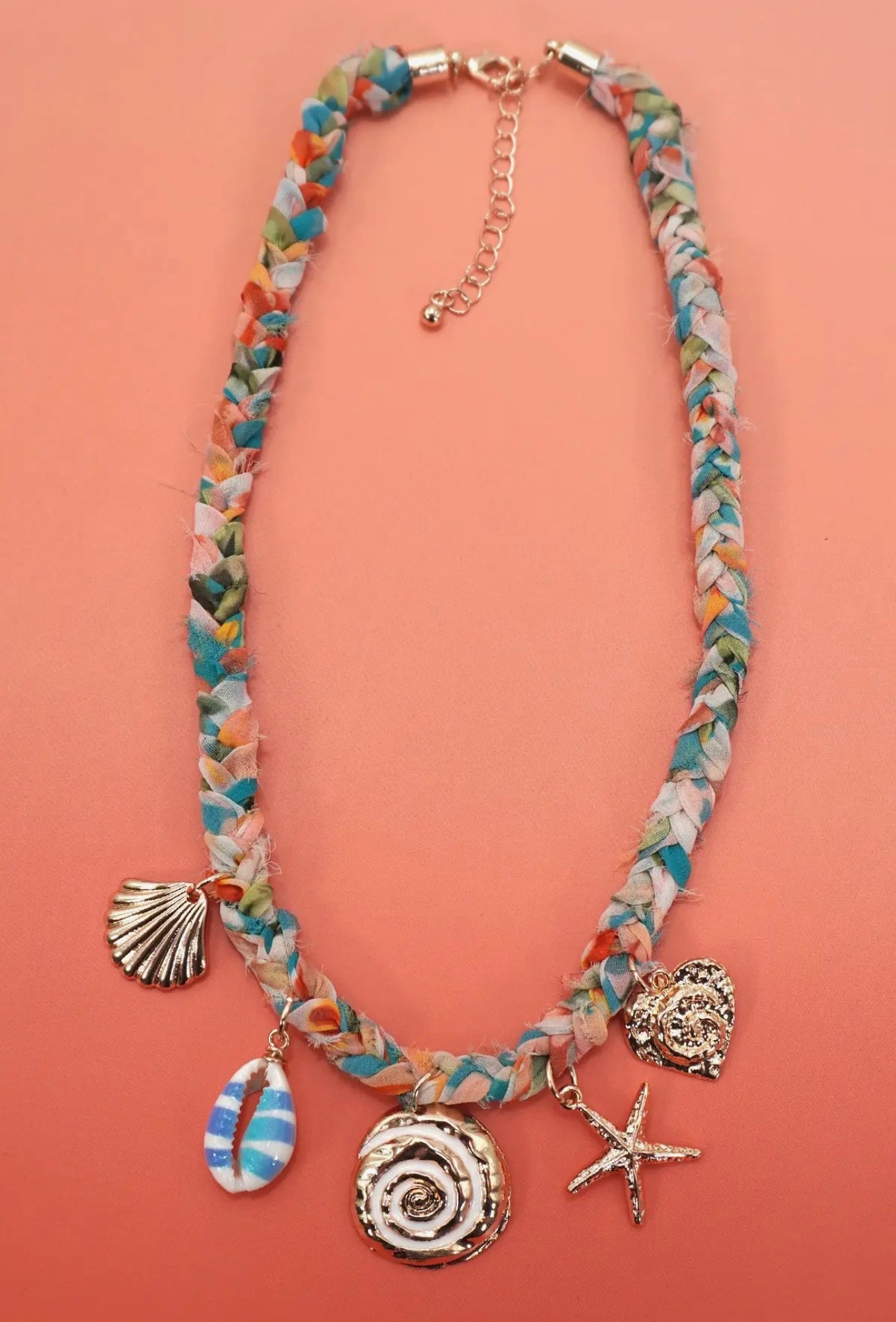 Boho Chic Scarf Charm Necklace