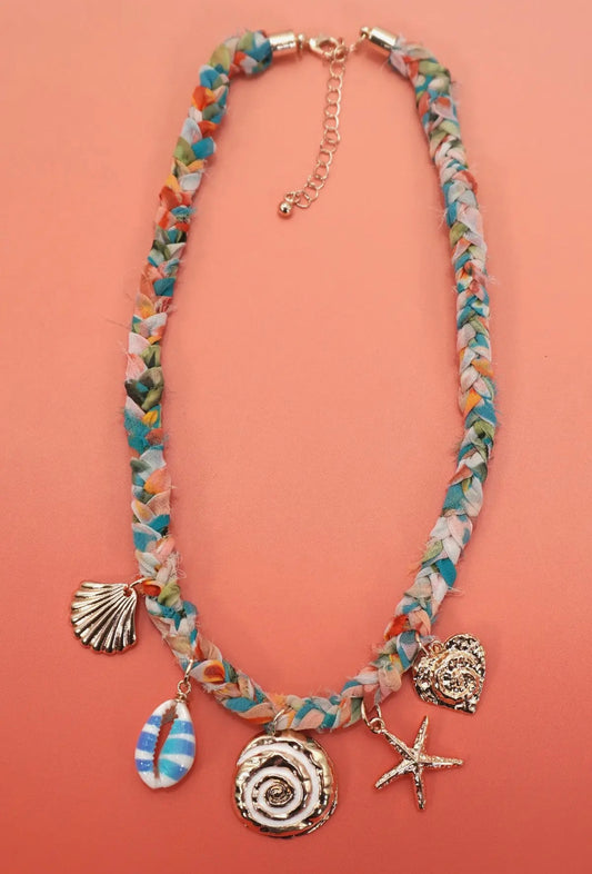 Boho Chic Scarf Charm Necklace