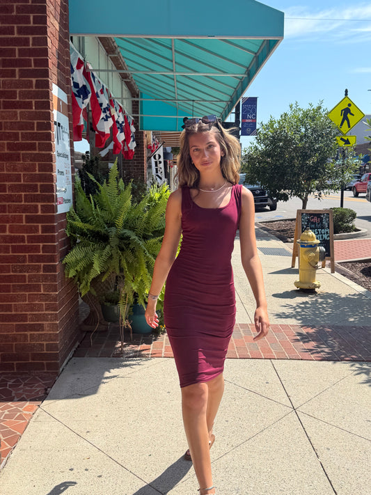Easy Living Tank Dress // Cabernet