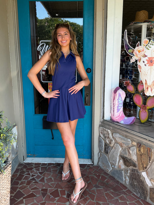 On The Go Babe Dress // Navy