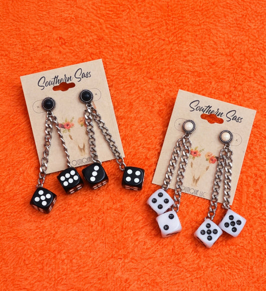 Dangle Dice Earrings
