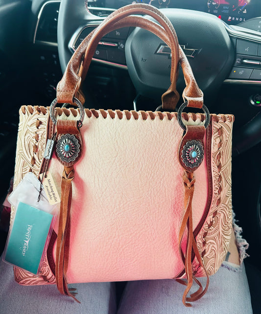 Beige Tooled Trinity Ranch