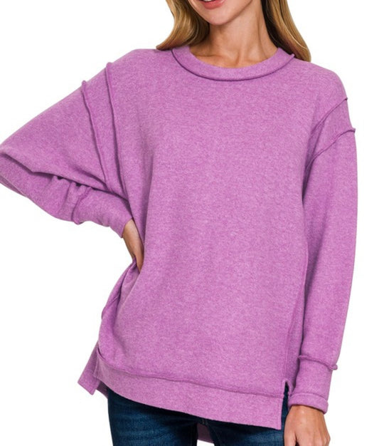 Brushed Melange Oversized // Pale Violet