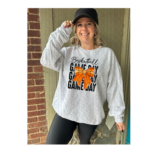 PREORDER : Basketball Gameday Bow // Graphic Sweatshirt