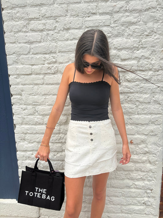 Starlight Studded Skort // White