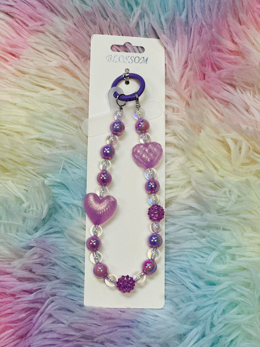 Girly Pop Keychain / Phone Charm // Purple