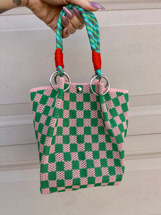 Paracord Mesh Tote // Pink-Kelly