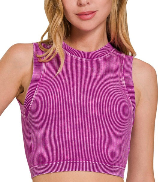 High Neck Brami // Fuchsia